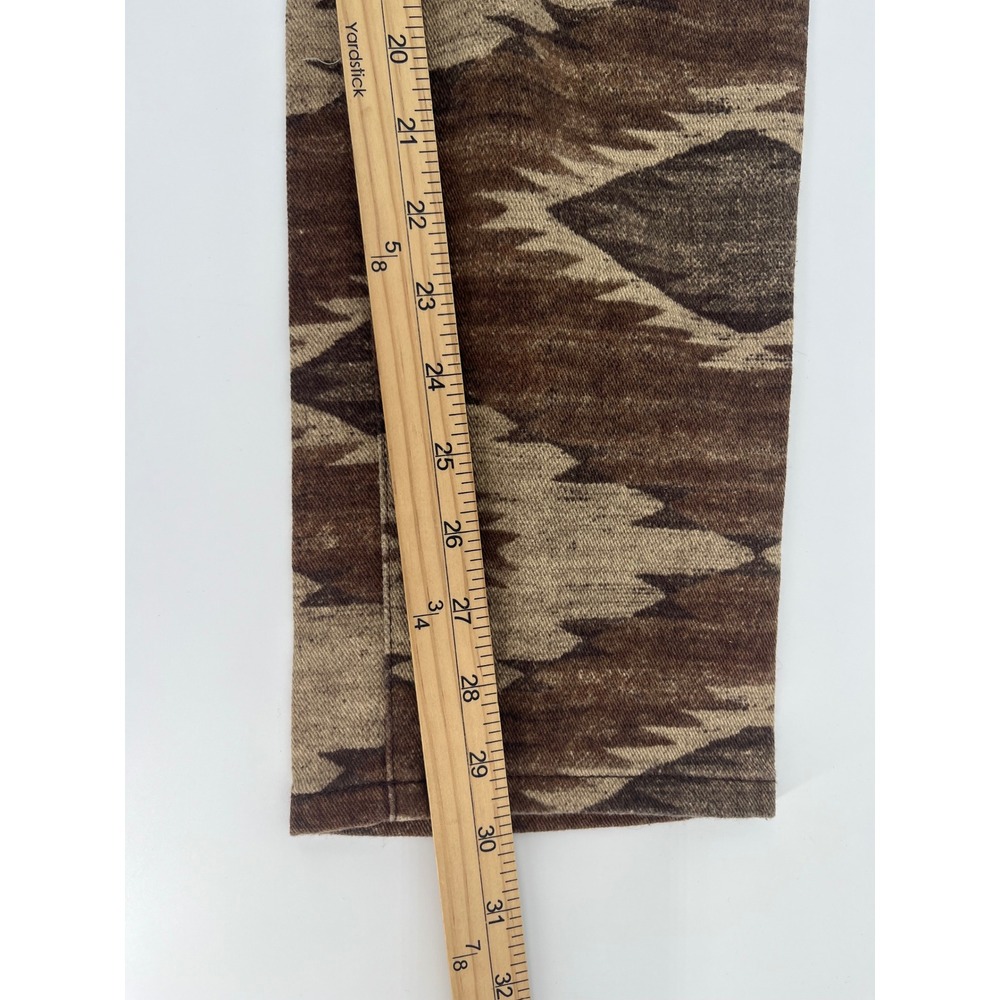 Lauren Jeans Co Ralph Lauren Skinny Pants Womens 10 Brown Southwest Aztec Print - Picture 5 of 8